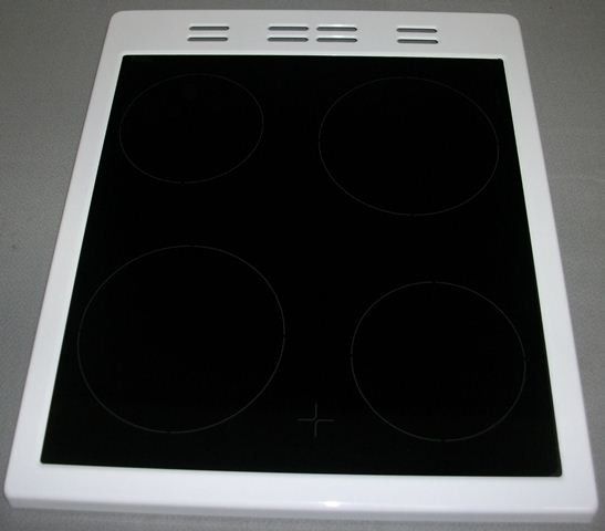 Стъкло плот печка BEKO с рамка (бяла) 